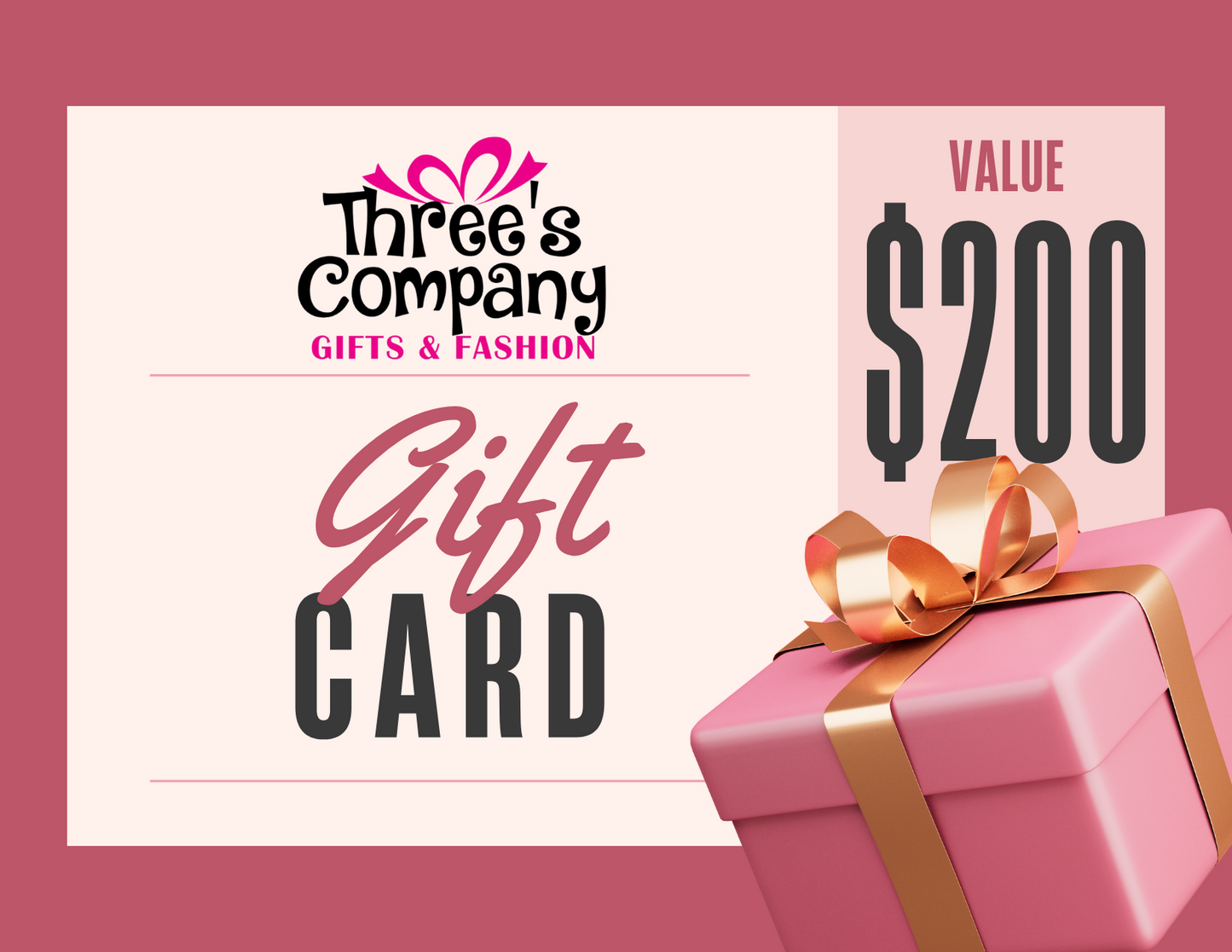 Threes Company Gift Card